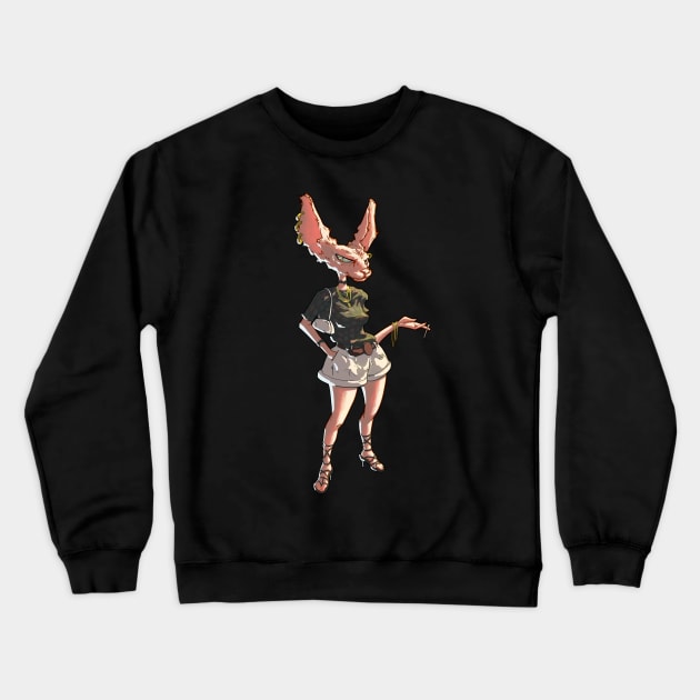 Stylish Cat woman Crewneck Sweatshirt by animalartium@gmail.com